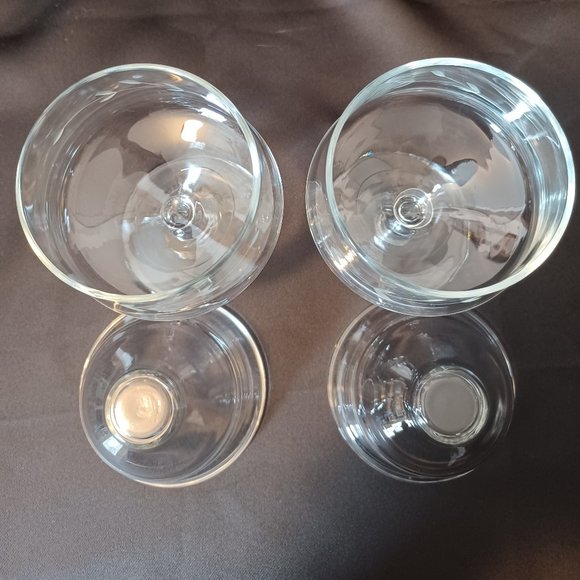 Set of 2 Vintage Shrimp/ Seafood Cocktail & Liner. Hand Blown / Princess house. - Picture 6 of 10